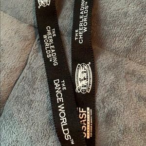 Black Cheer/Dance worlds lanyard